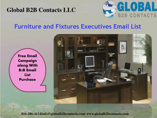 Furniture and Fixtures Executives Email List