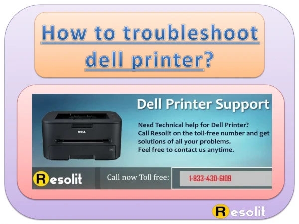 How to troubleshoot dell printer?