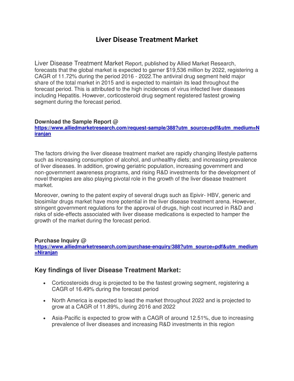 liver disease treatment market