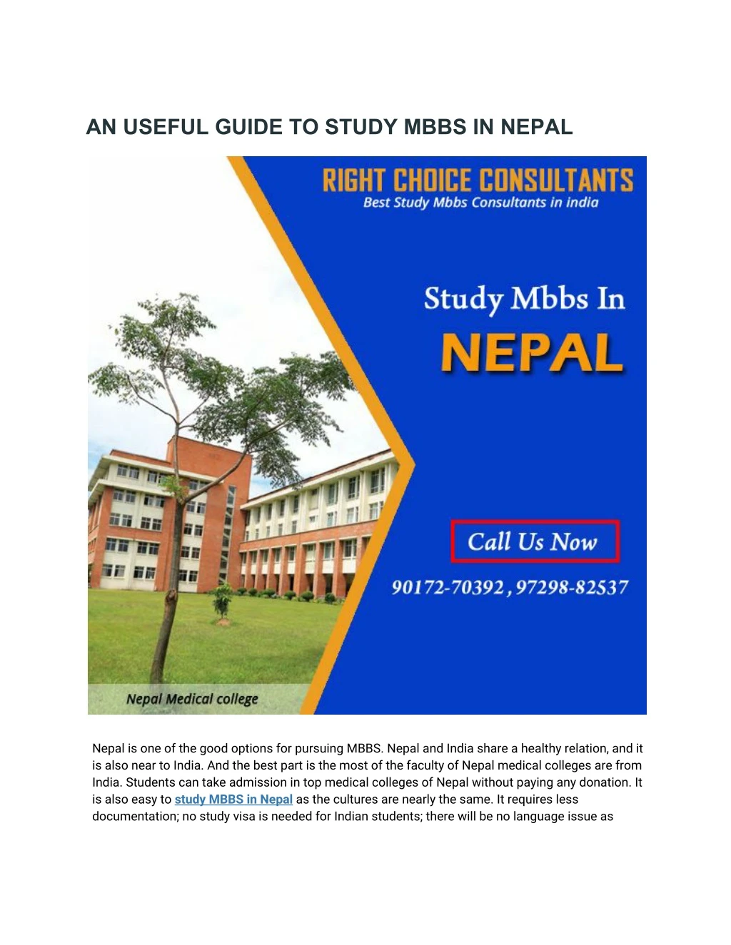 an useful guide to study mbbs in nepal