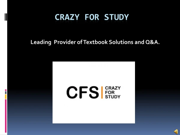 Leading Provider of Textbook Solutions and Q&A.