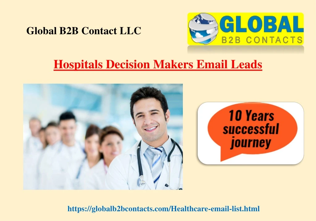 hospitals decision makers email leads