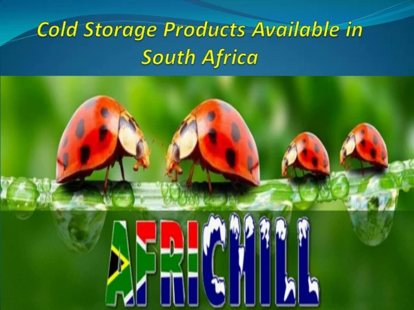 Cold Storage Products Available in South Africa