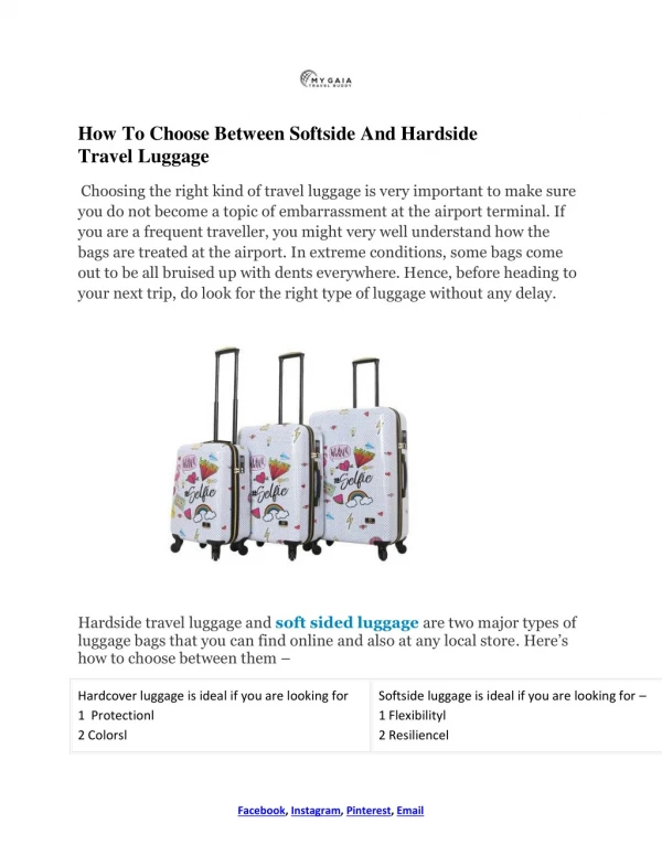 Soft Sided Luggage