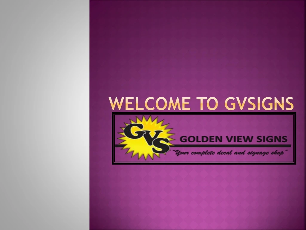 welcome to gvsigns