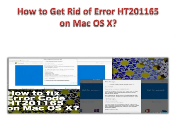 How to Get Rid of Error HT201165 on Mac OS X?
