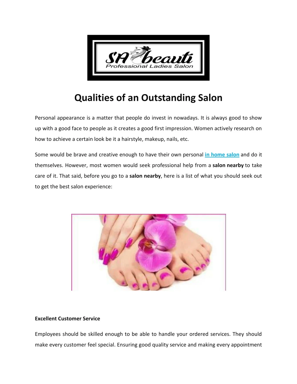 qualities of an outstanding salon
