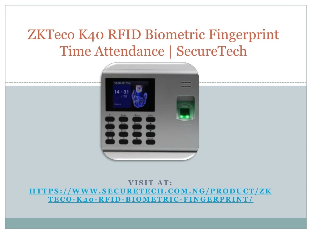 zkteco k40 rfid biometric fingerprint time attendance securetech