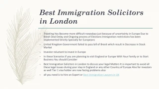 PPT - Immigration Solicitors PowerPoint Presentation, free download - ID:1351147