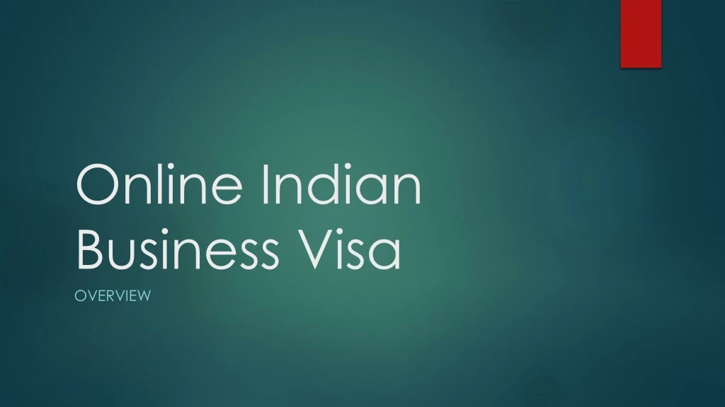 online indian business visa