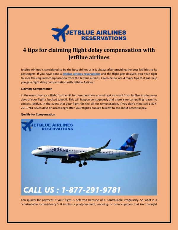 4 tips for claiming flight delay compensation with JetBlue airlines