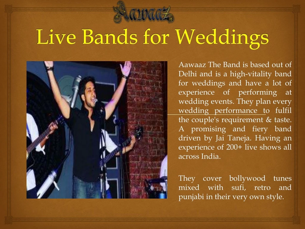 live bands for weddings