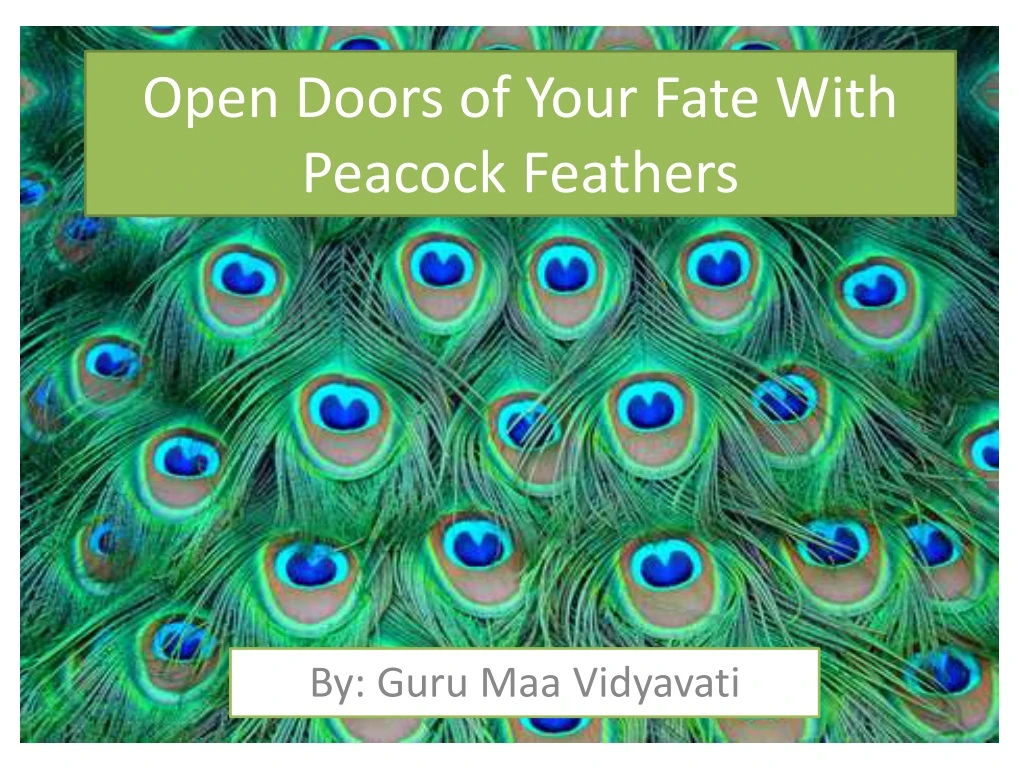 open doors of your fate with peacock feathers