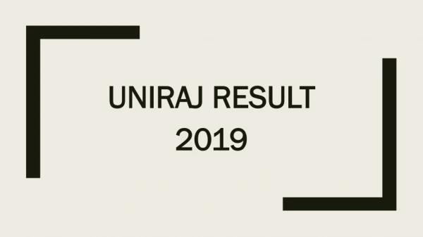 Download Uniraj Result 2019 Released UG & PG Exam Result 2019