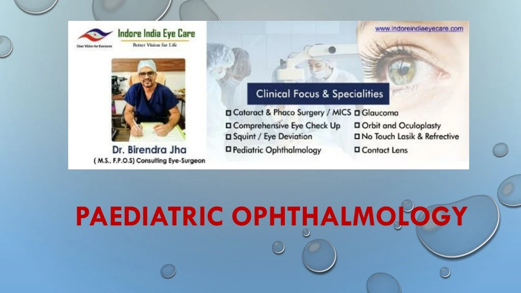 paediatric ophthalmology