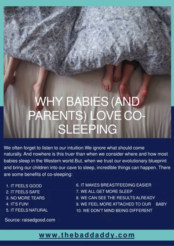 WHY BABIES (AND PARENTS) LOVE CO-SLEEPING