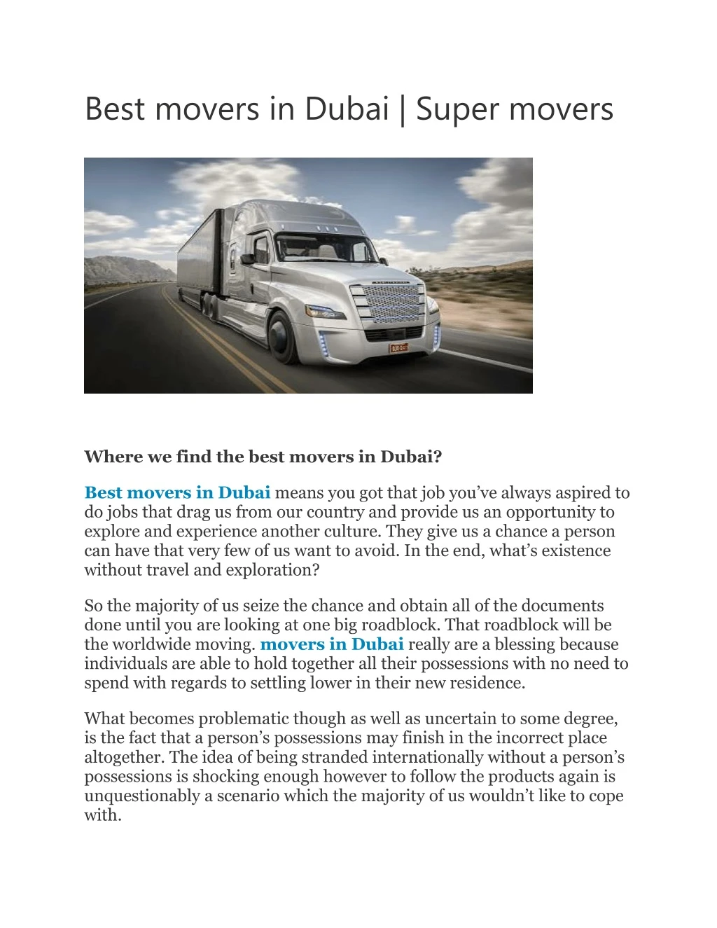 best movers in dubai super movers