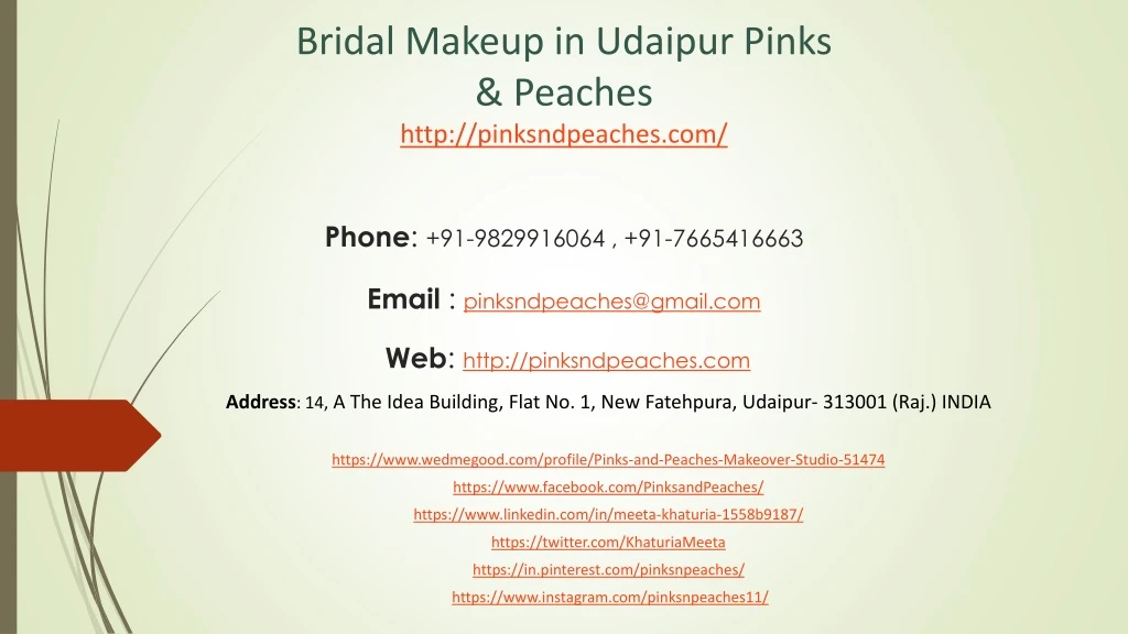 bridal makeup in udaipur pinks peaches http