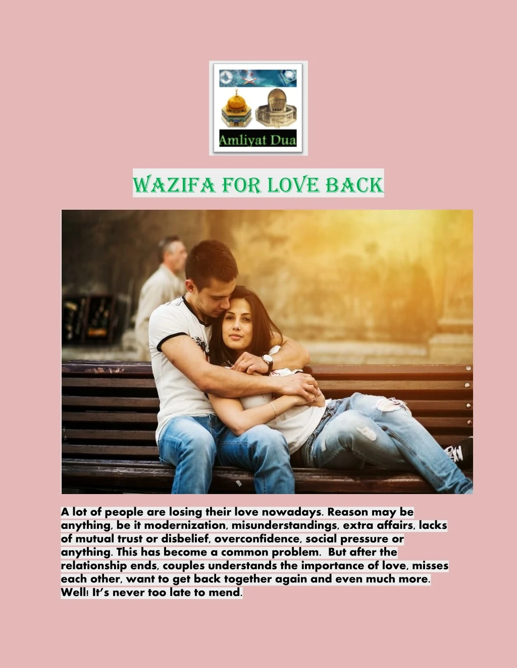wazifa for love back