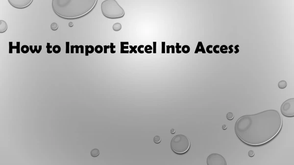 How to Import Excel Into Access