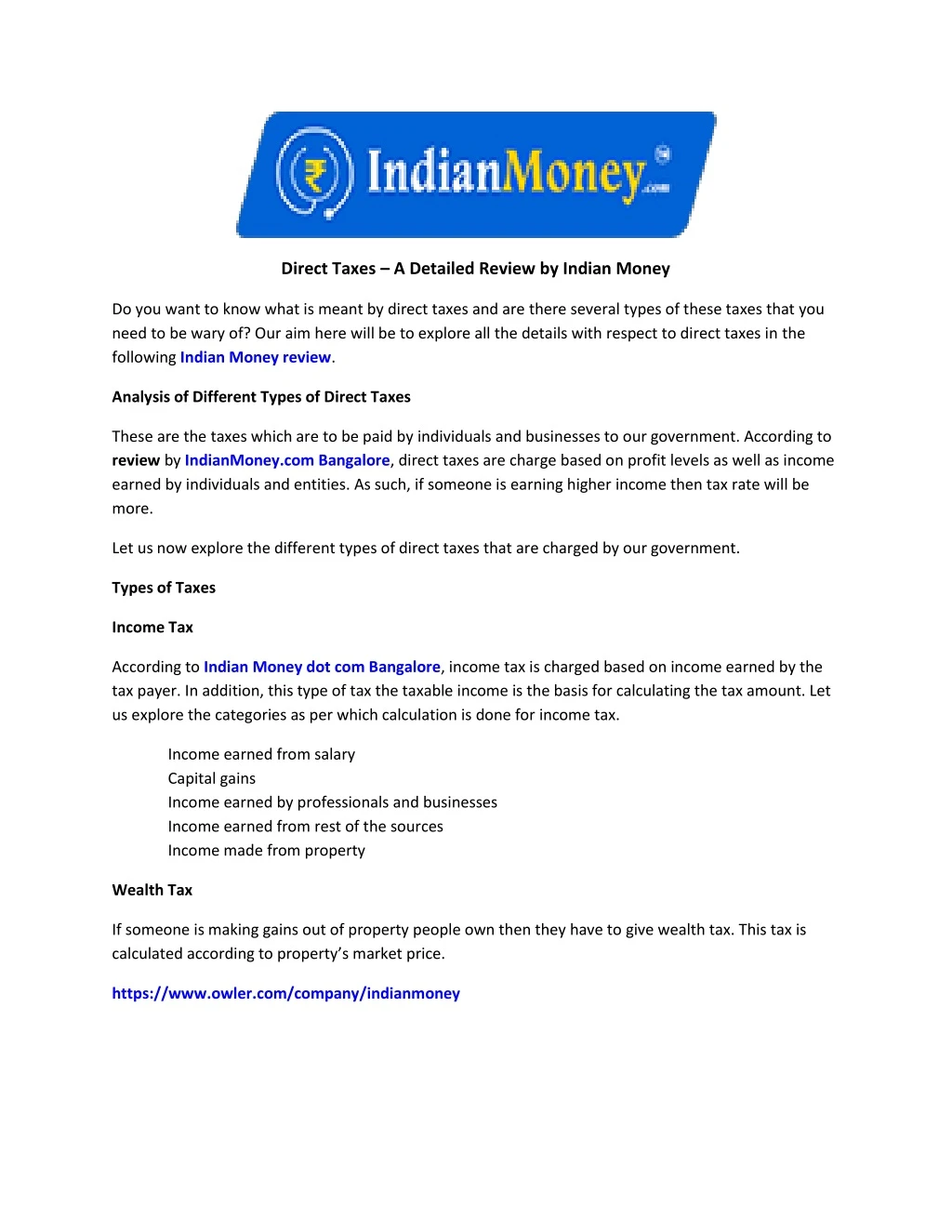direct taxes a detailed review by indian money