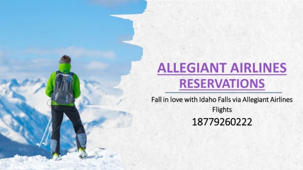 Fall in love with Idaho Falls via Allegiant Airlines Flights