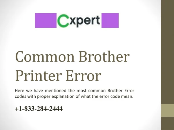 Brother Printer Tech 1-833-284-2444 Support Number USA