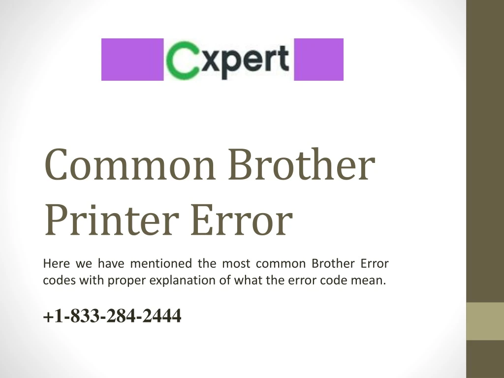 common brother printer error