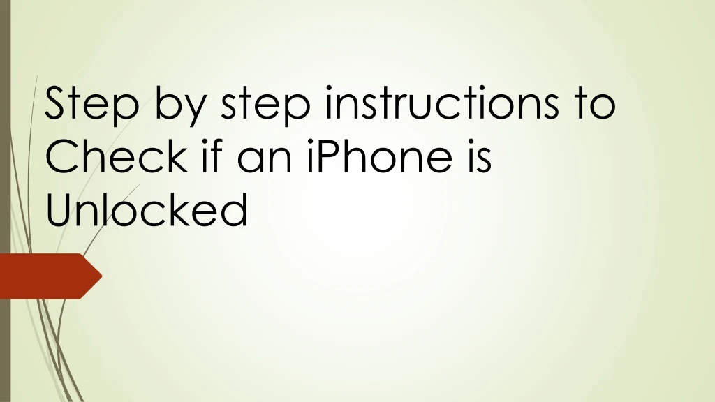 step by step instructions to check if an iphone