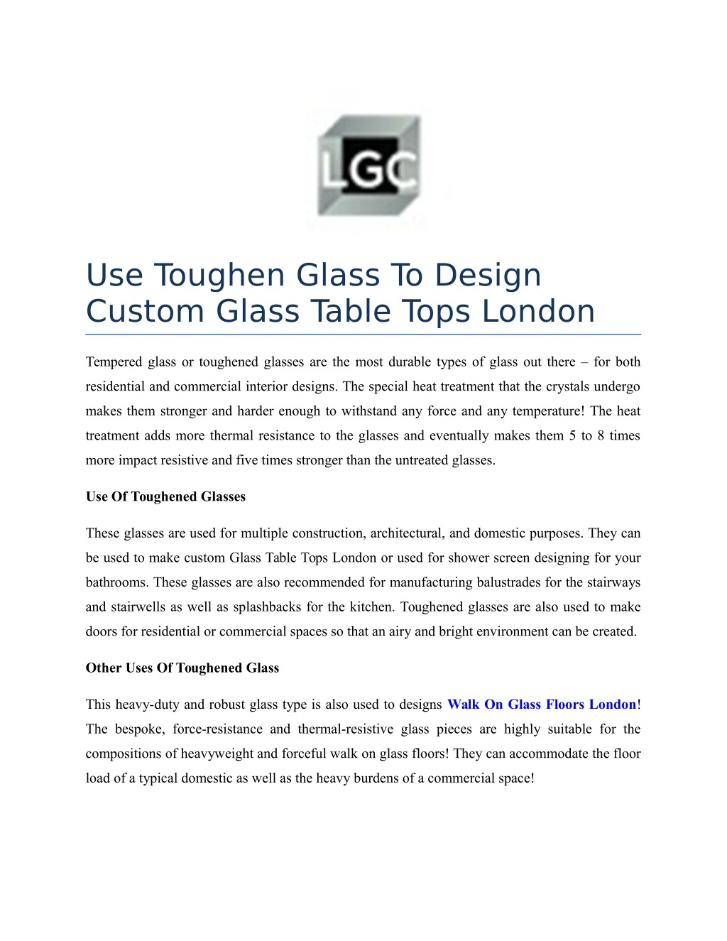 use toughen glass to design custom glass table