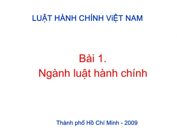 LUT H NH CH NH ViT NAM