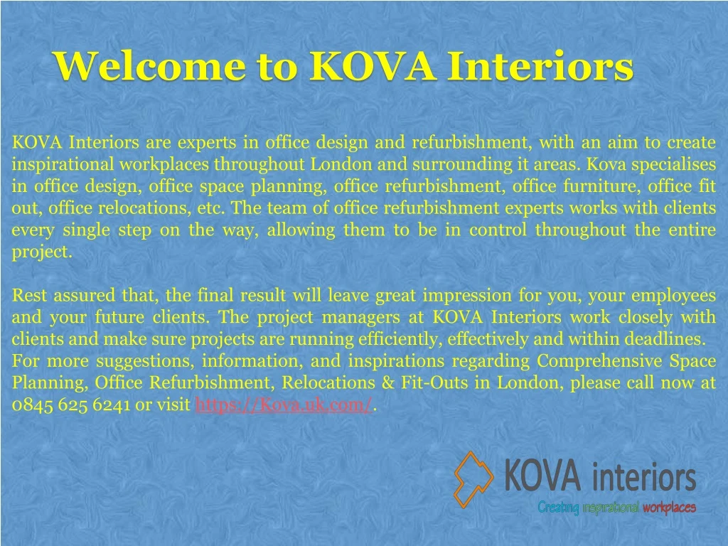 welcome to kova interiors