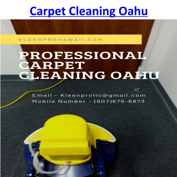 Carpet Cleaning Oahu