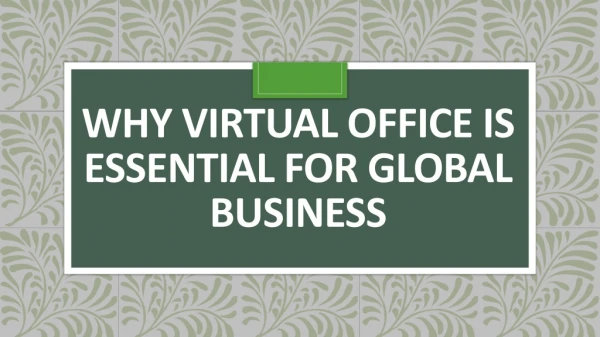 Why Virtual Office is Essential for Global Business