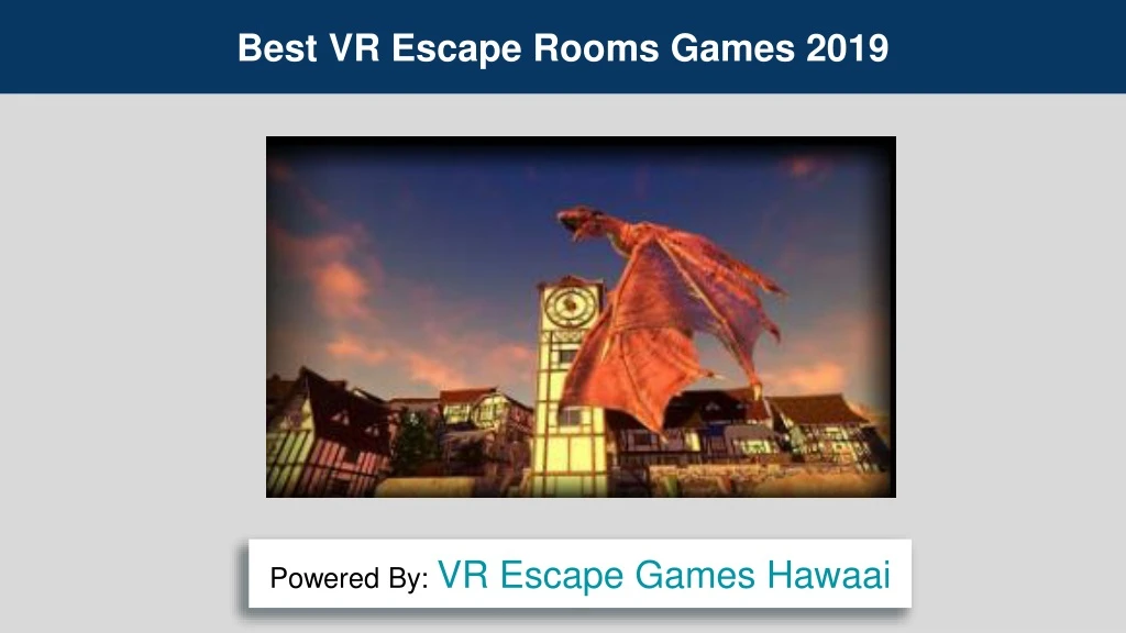 best vr escape rooms games 2019