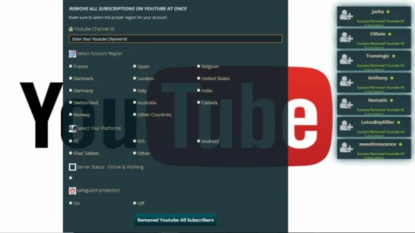 Removed Youtube All Subscribers One Click 2019 Free