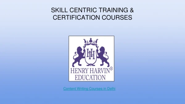 Content writing courses at Henry Harvin
