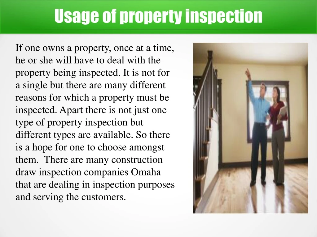 usage of property inspection