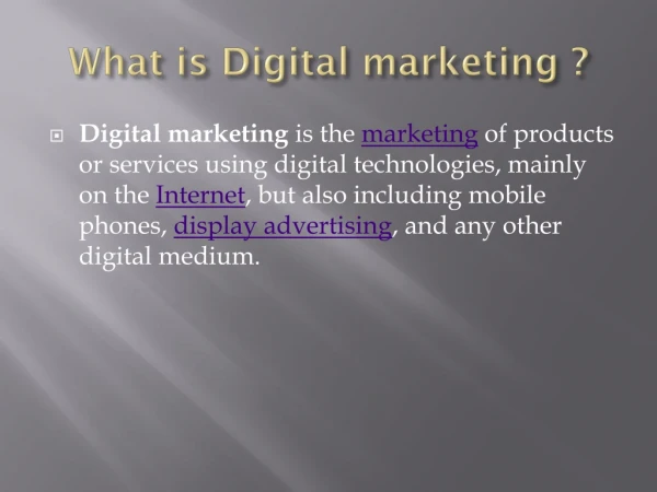 DIGITAL MARKETING