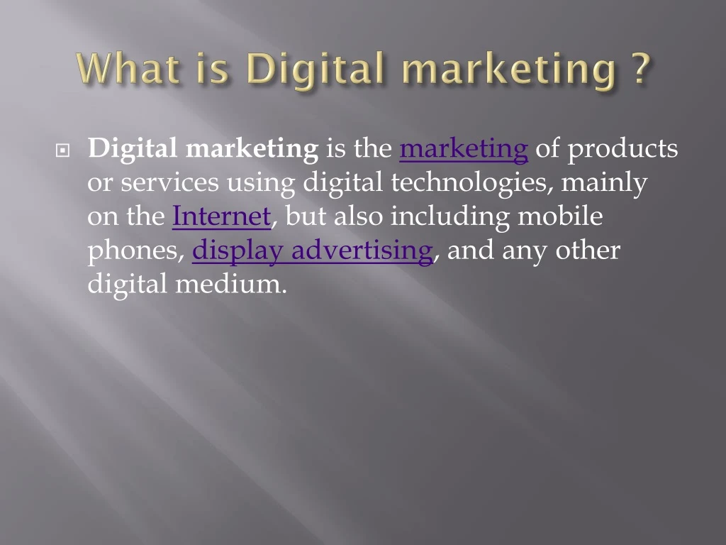 what is digital marketing