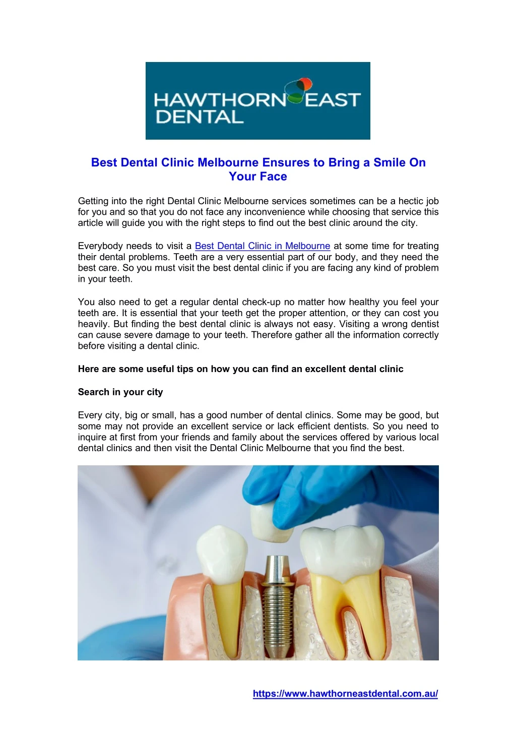 best dental clinic melbourne ensures to bring