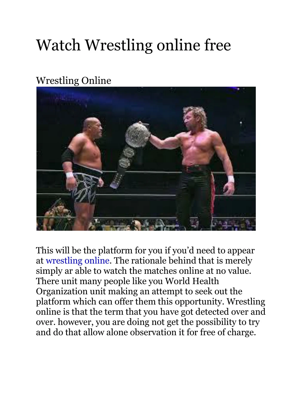 watch wrestling online free wrestling online