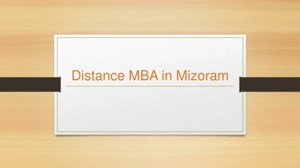 Distance MBA in Mizoram | MIT School of Distance Education