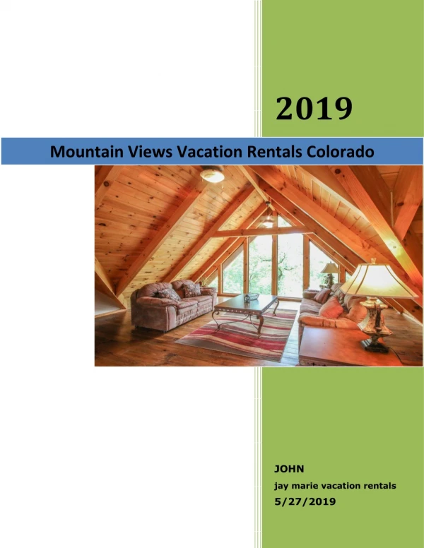 Mountain Views Vacation Rentals Colorado