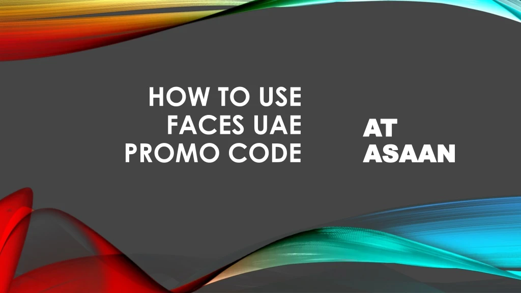 how to use faces uae promo code