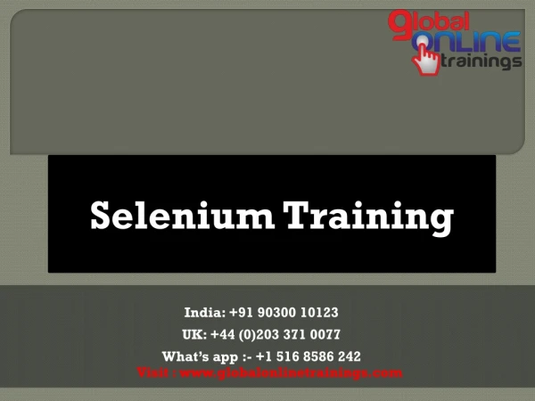 Selenium Training | Selenium 3.14 Certification training - GOT