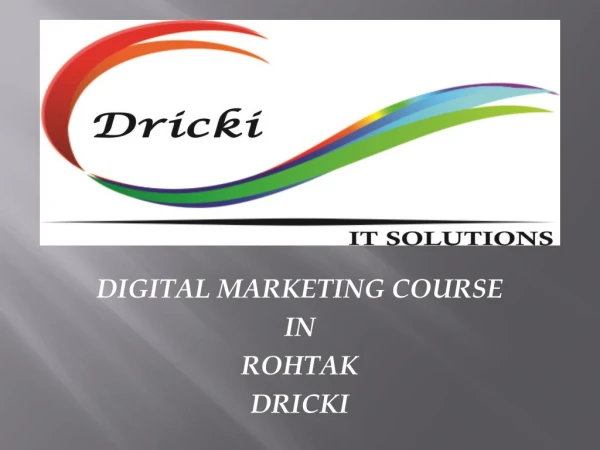 Dricki-Digital Marketing Course