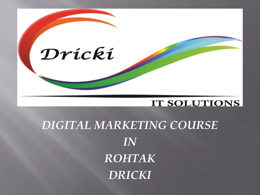 digital marketing course in rohtak dricki
