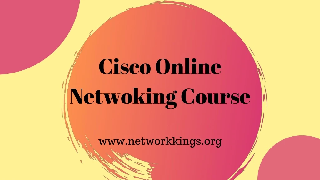 cisco online netwoking course