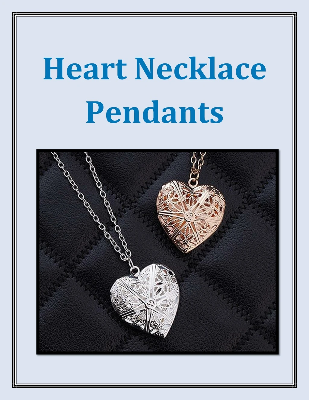 heart necklace pendants
